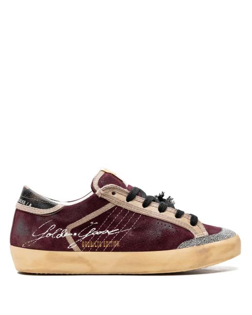 Golden Goose Deluxe Brand Brown Super-Star Penstar "Wine/ Sneakers for men