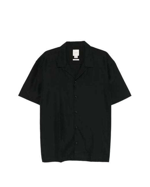 Calvin Klein Black Camp-Collar Shirt for men