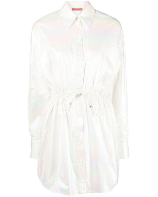 Manning Cartell White Pearlescent Mini Shirt Dress