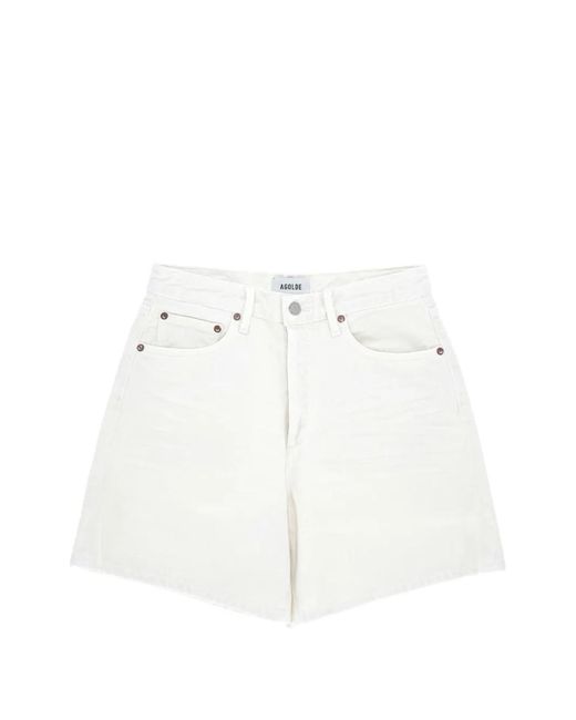 Shorts Con Tasche di Agolde in White