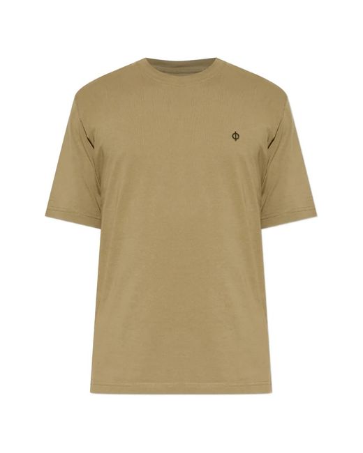Samsøe & Samsøe Green Saotto Embroidered-Logo T-Shirt for men