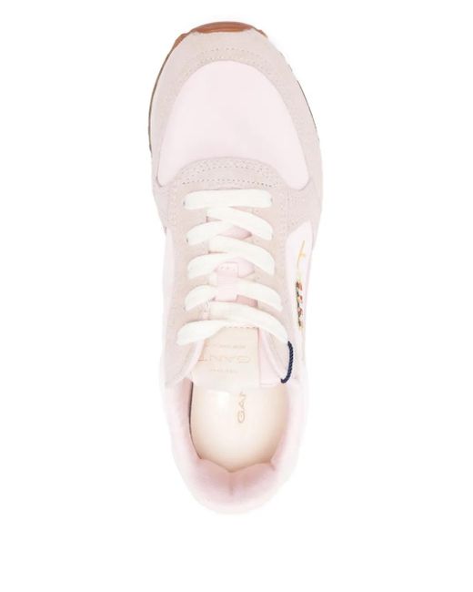 Zapatillas con logo bordado Gant de color Pink