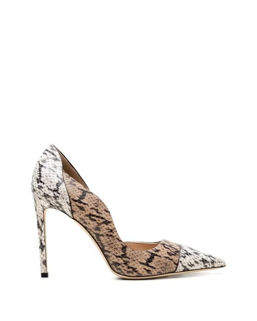 Jimmy Choo Metallic Brigitte Snake-Effect Pumps