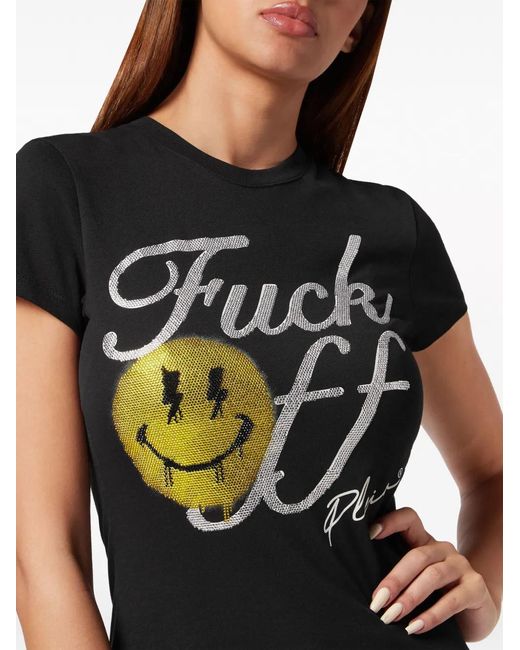 Philipp Plein Black Pure Crystal-Embellished T-Shirt