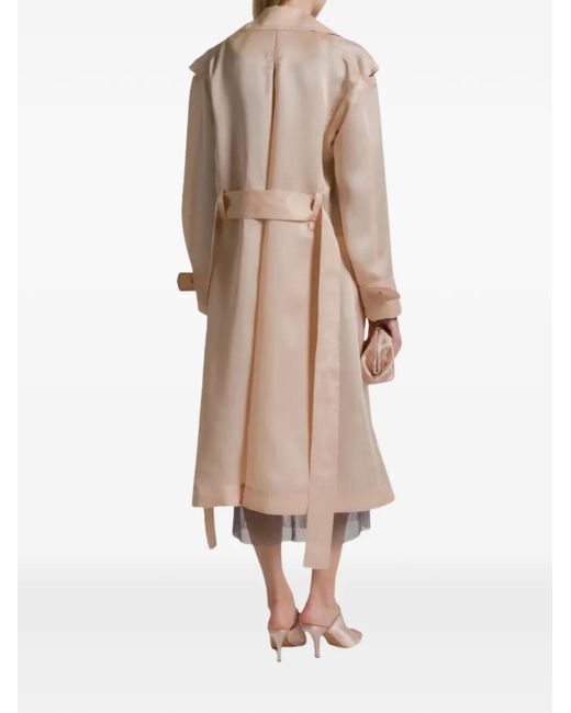 Alberta Ferretti Natural Coats