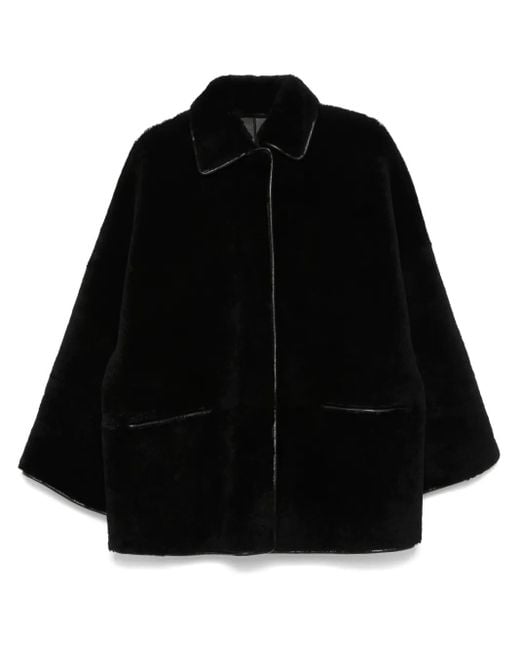 Totême Black Shearling Jacket