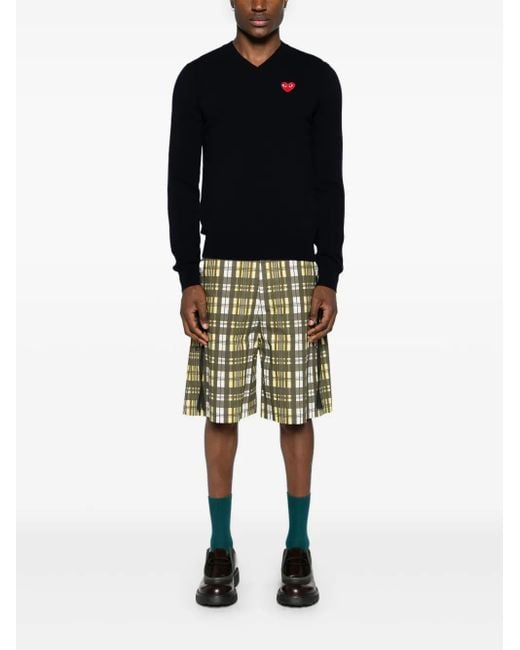 COMME DES GARÇONS PLAY Black Heart-Patch Wool Jumper