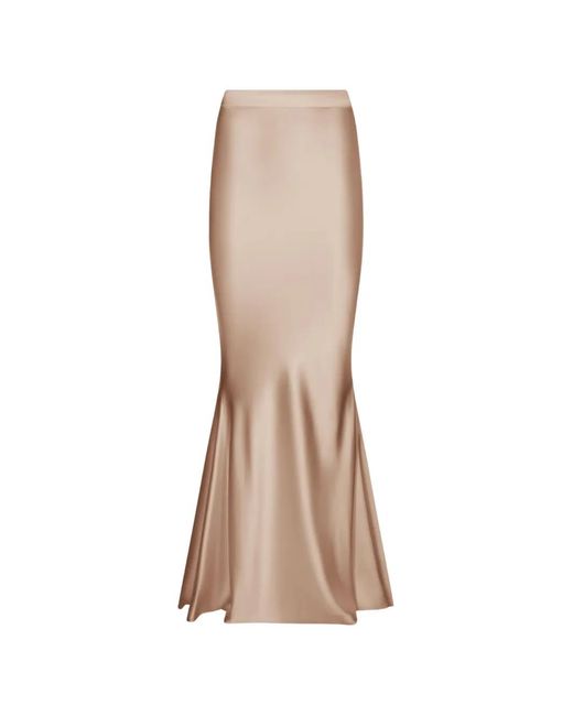 ALEXIA & ANTONIA Natural Bias-Cut Maxi Skirt