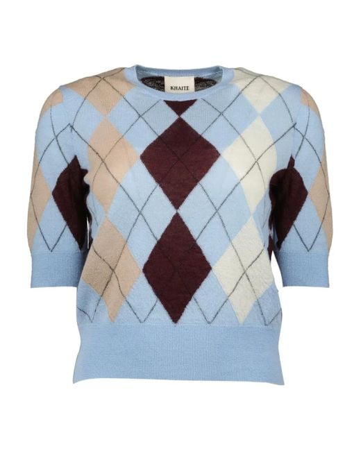Jersey Anders a rombos Khaite de color Blue