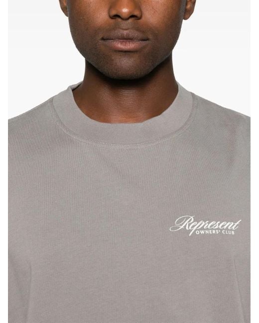 Camiseta De Algodón Represent de hombre de color Gray