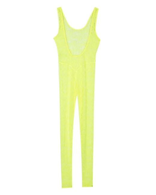 Maison Close Yellow Flashback Néon Open-Back Catsuit