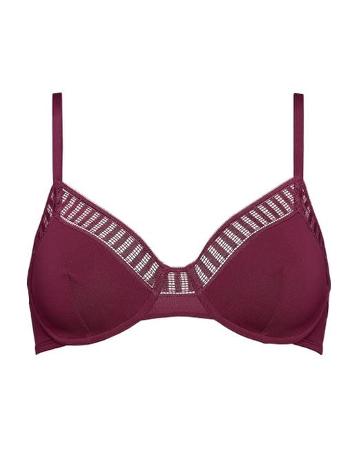 Eres Purple Bh Mit Gestreifter Spitze