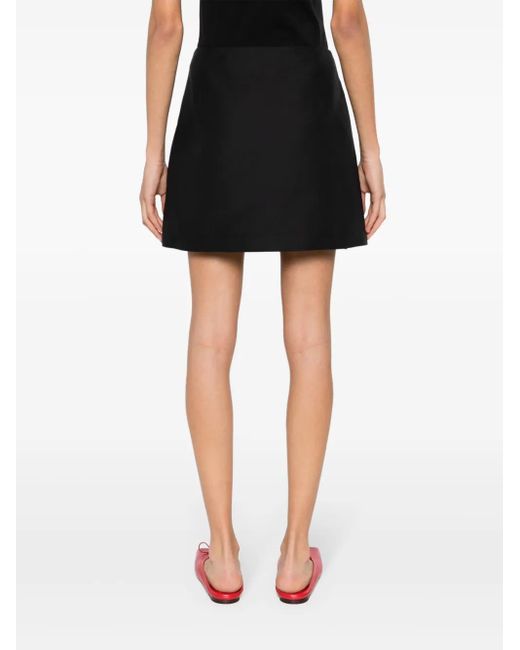 Marni Black Cady Mini Skirt Skirts
