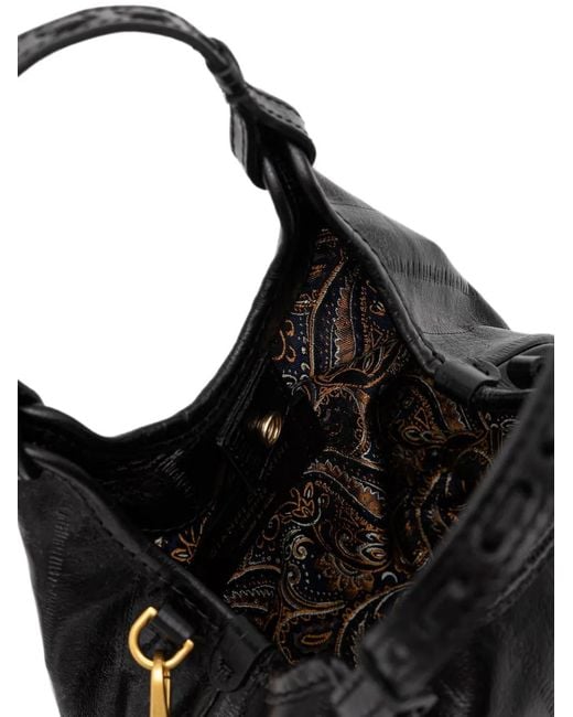 Gianni Chiarini Black Small Dua Panelled Leather Tote Bag