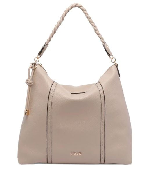 Liu Jo Natural Logo-Lettering Shoulder Bag