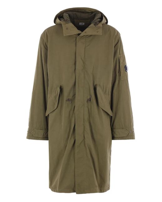 C P Company Green Micro Kei Explorer Coat for men