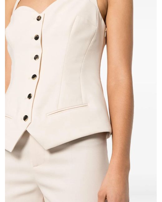 Philosophy Di Lorenzo Serafini White Sleeveless Sweetheart-Neck Top