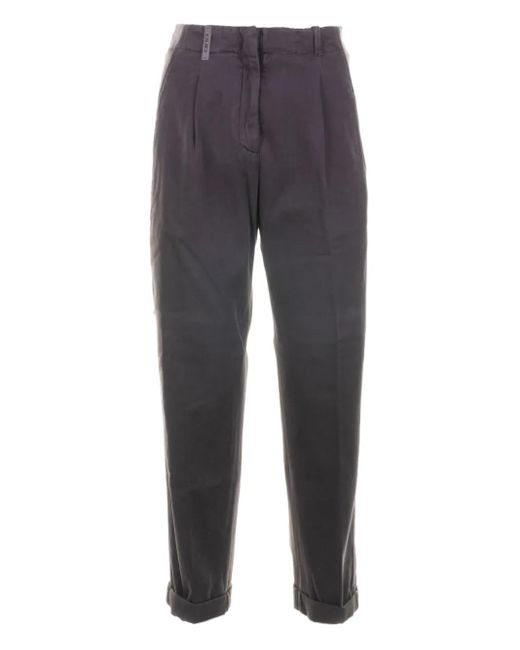 Peserico Blue Pleated-Cuffed Trousers
