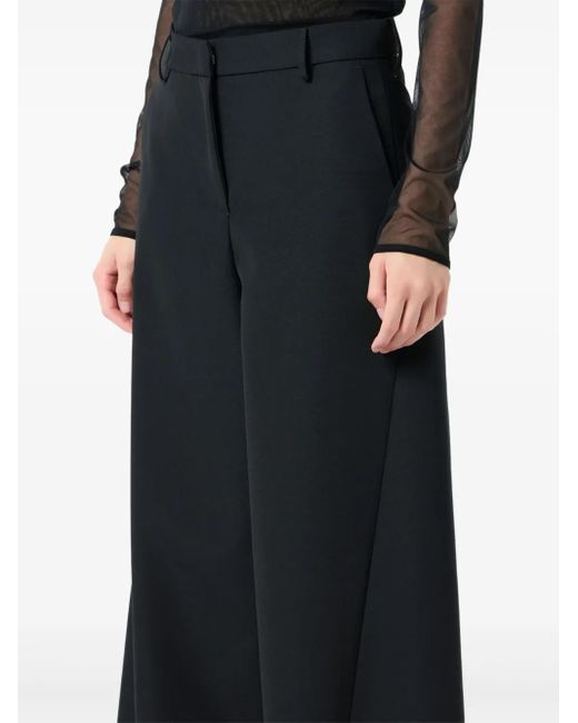 Pantalones anchos con paneles Blumarine de color Black