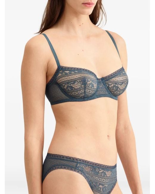 Eres Blue Evidence Lace Bra