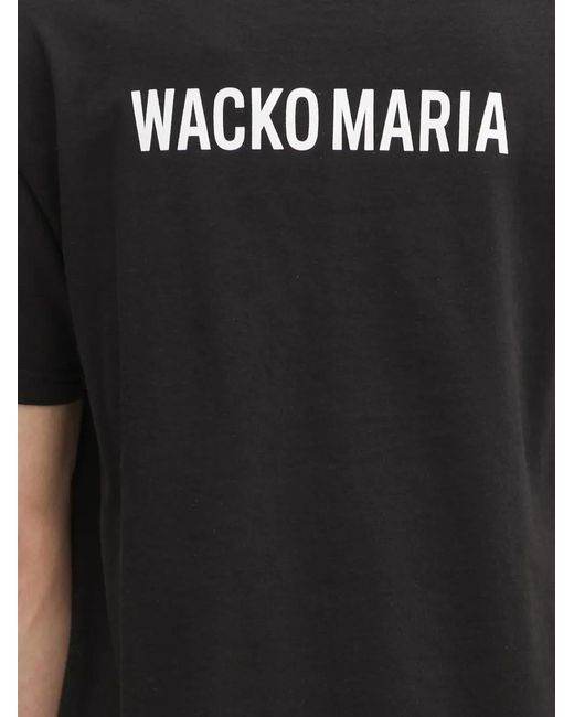 Wacko Maria Black High Times Logo-Print T-Shirt for men