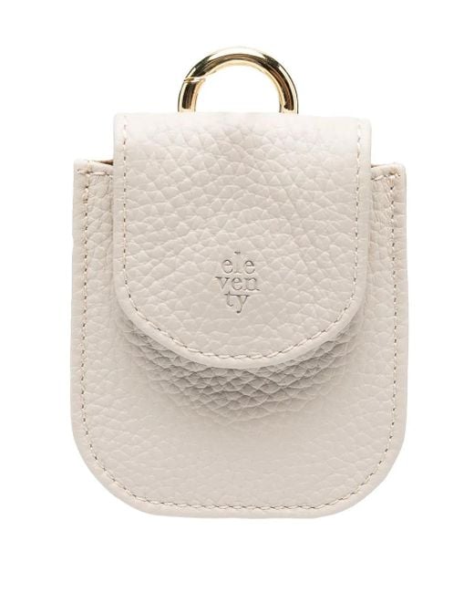 Eleventy ロゴ クラッチバッグ White