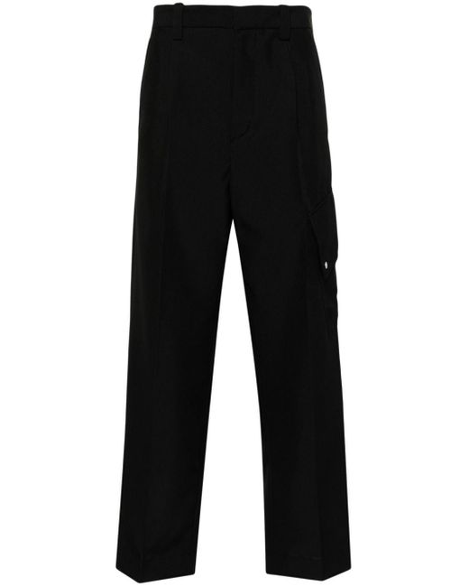 OAMC Black Mid-rise Tailored Trousers for men