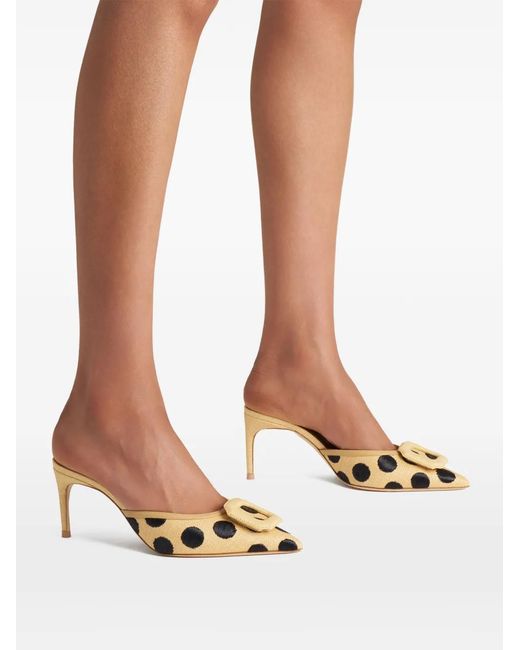 Malone Souliers Metallic Mules Mona À Pois