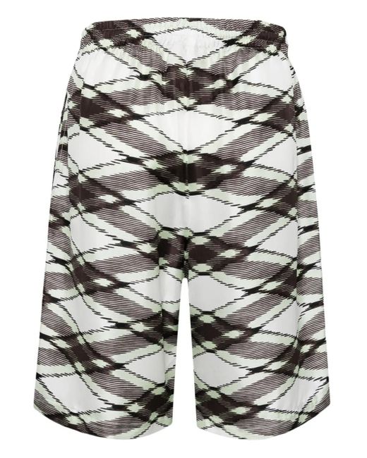 Missoni Gray Patterned Silk Shorts for men