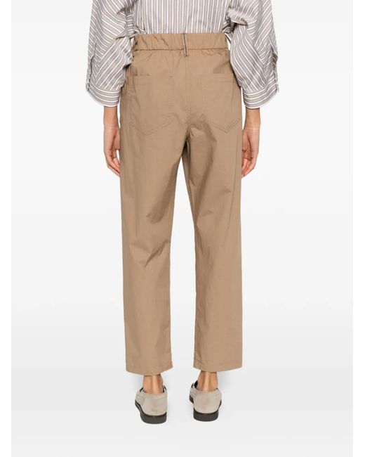 Pantalones Elásticos Brunello Cucinelli de color Natural