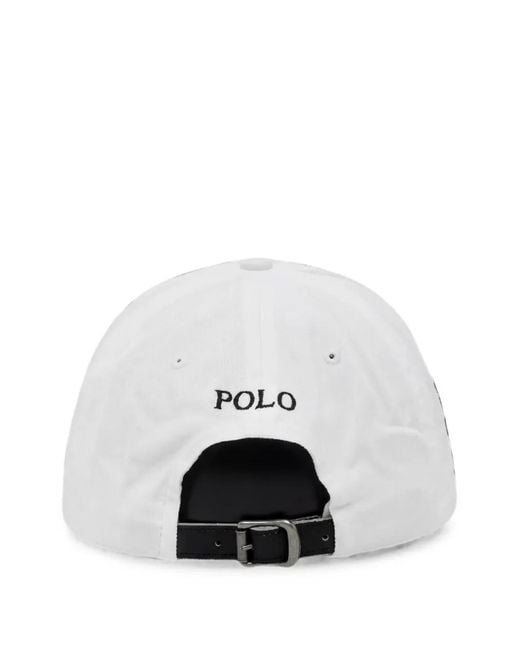 Ralph Lauren White Logo-Detail Baseball Hat for men