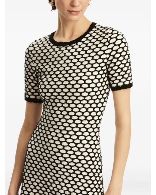 Oscar de la Renta バイカラー ミニドレス White