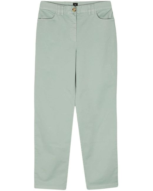 PS by Paul Smith Green Logo-appliqué Slim-fit Trousers