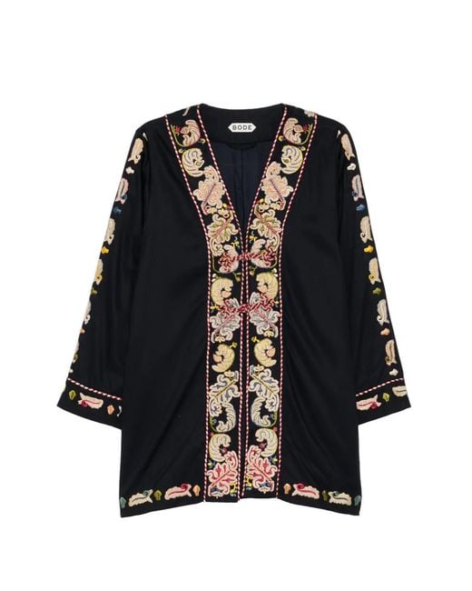 Bode Black Feather Runner Jacket for men