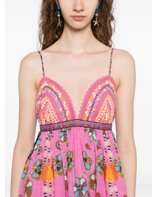 Camilla Red Patchwork Panorama Dress
