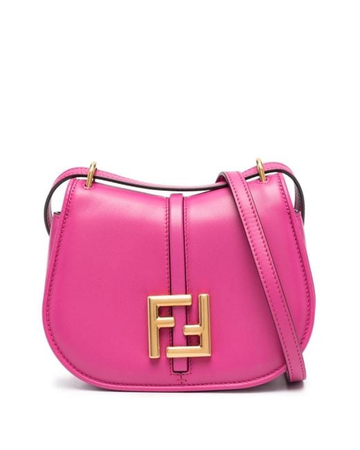 Fendi Pink Small C'mon Leather Crossbody Bag