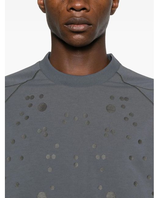 Goldwin Gray Polka-Dot Long-Sleeve T-Shirt for men