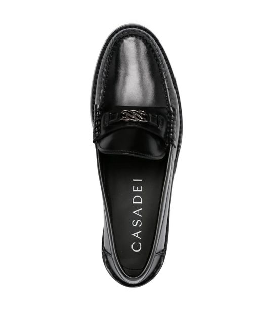 Casadei Black Cosmic Loafers