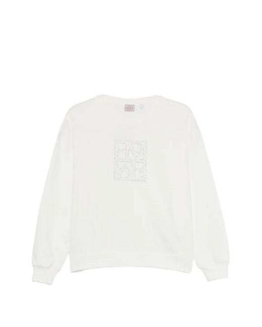 Marella White Embellished Sweat