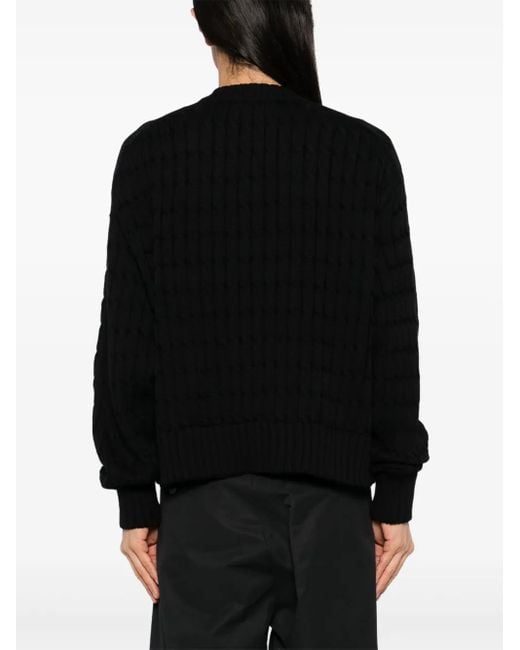 Louis-Gabriel Nouchi Black Cable-Knit Pullover Sweater for men