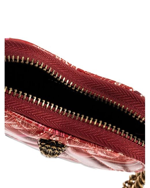 Kurt Geiger Red Micro Heart Paisley-Print Mini Bag