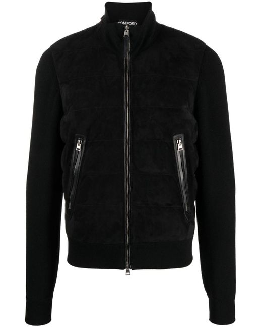 Tom Ford Black Wool-blend Jacket - Men's - Polyamide/cotton/nylon/lambskin for men