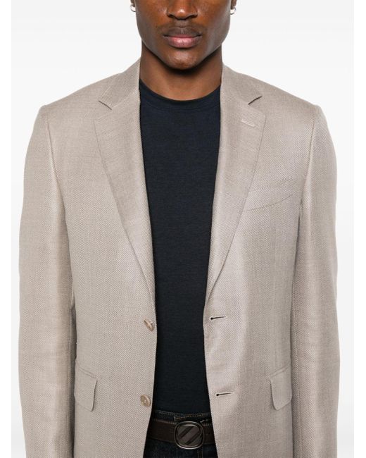 Canali Natural Twill-weave Blazer for men