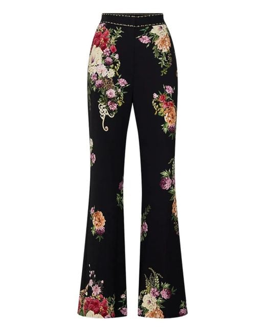 Camilla Adorned In Alexandria Flared Trousers Black