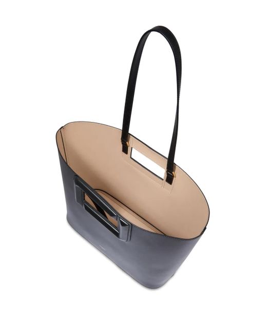 Lancel Black Angele Cuir De Tote Bag