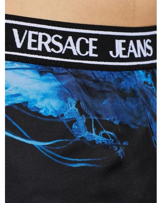 Versace Jeans Couture Blue Jellyfish-Print Shorts for men