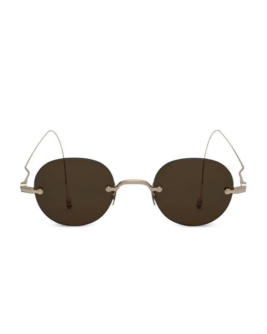 Thom Browne Brown Round-Frame Sunglasses