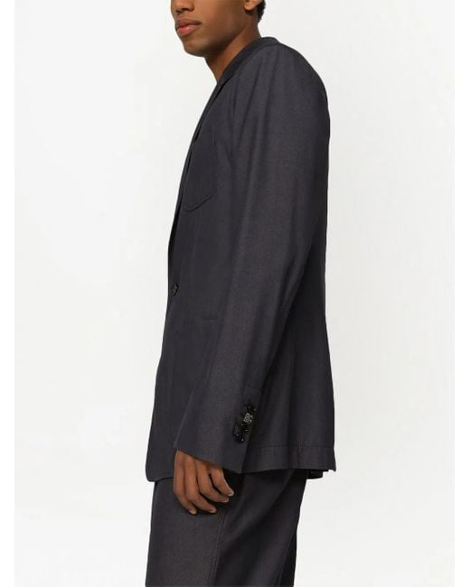 Dolce & Gabbana Blue Portofino Virgin Wool Blazer for men