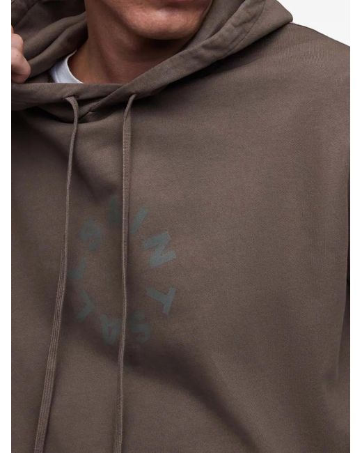 AllSaints Brown Tierra Drawstring Hoodie for men