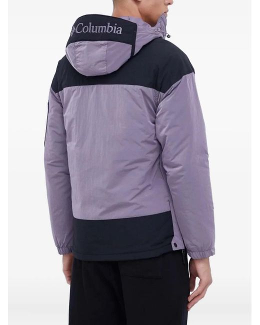 Columbia Purple Challenger Half-Zip Panelled Hoodie for men